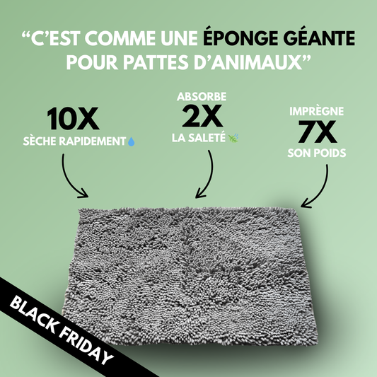 Tapis ultra-absorbant - pattes d'animaux
